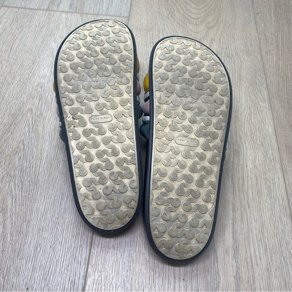 Tory Burch Black Leather quilted stripe slides Size 9 - Picture 7 of 7